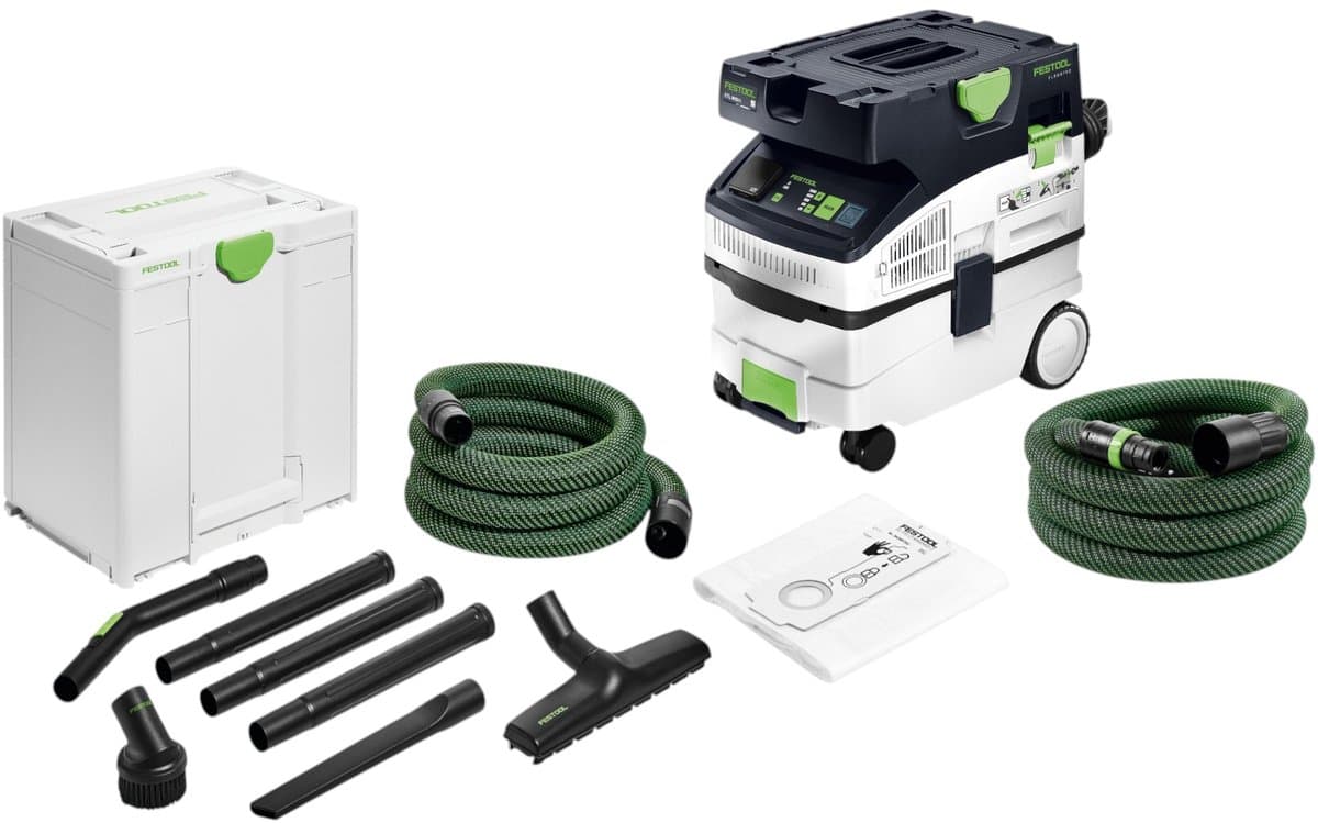 Festool CTL MIDI I CLEANTEC mobiele afzuiger 1200 watt 15 l stofklasse L ( 578309 ) + 8-delige handwerkset ( 577258 ) — afbeelding 1