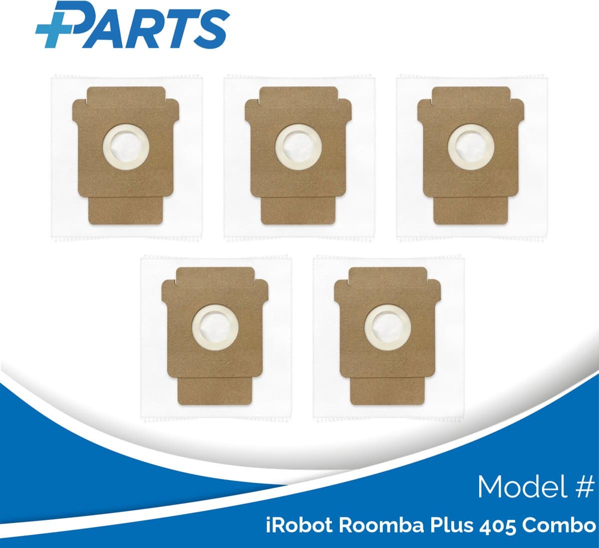 iRobot Roomba Plus 405 Combo Stofzakken (5 Stuks, Plus.Parts® alternatief voor 4849916) — afbeelding 1