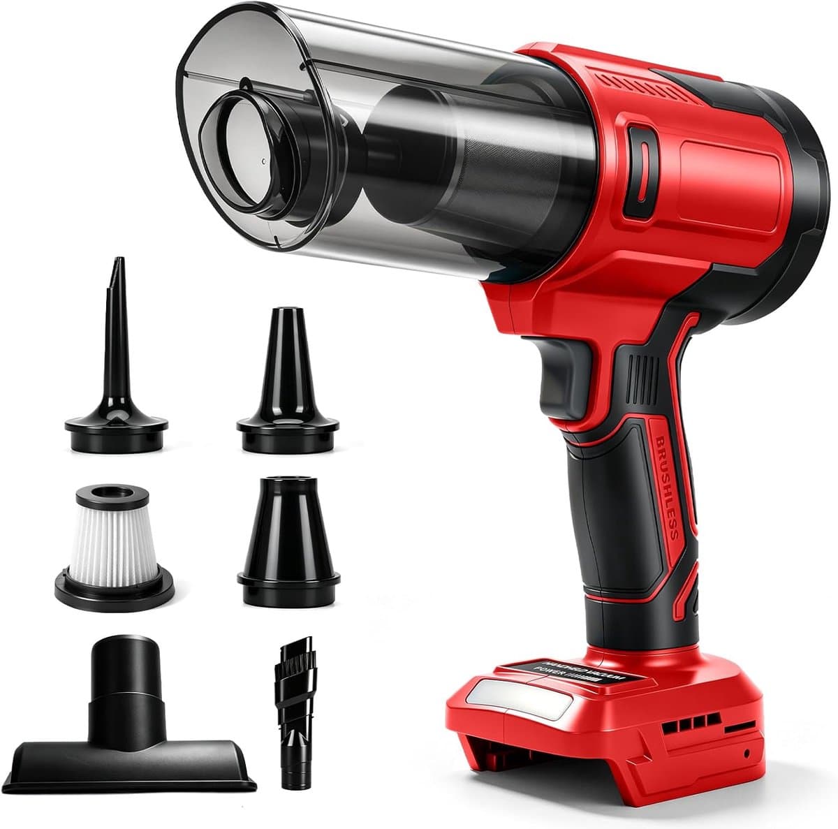 Accu-handstofzuiger 100 W - compatibel met Milwaukee 18 V-accu - 10.000 Pa - ideaal voor auto en thuis - ShopVlot — afbeelding 1