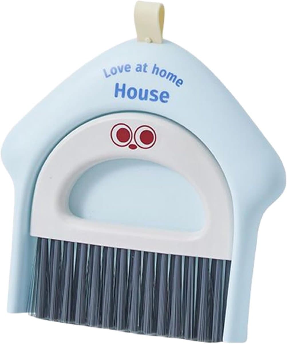 Bezem Stofblik Set - Mini Schoonmaak - Bureau Reinigen - Ruimtebesparend Ontwerp - 21 x 19 x 3 cm — afbeelding 1