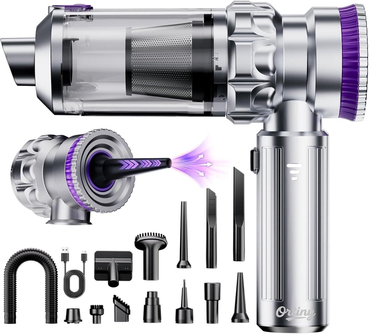 Draadloze Handheld Auto Stofzuiger - Zwart - Mini Draagbaar en Lichtgewicht - Voor Auto en Thuis — afbeelding 1