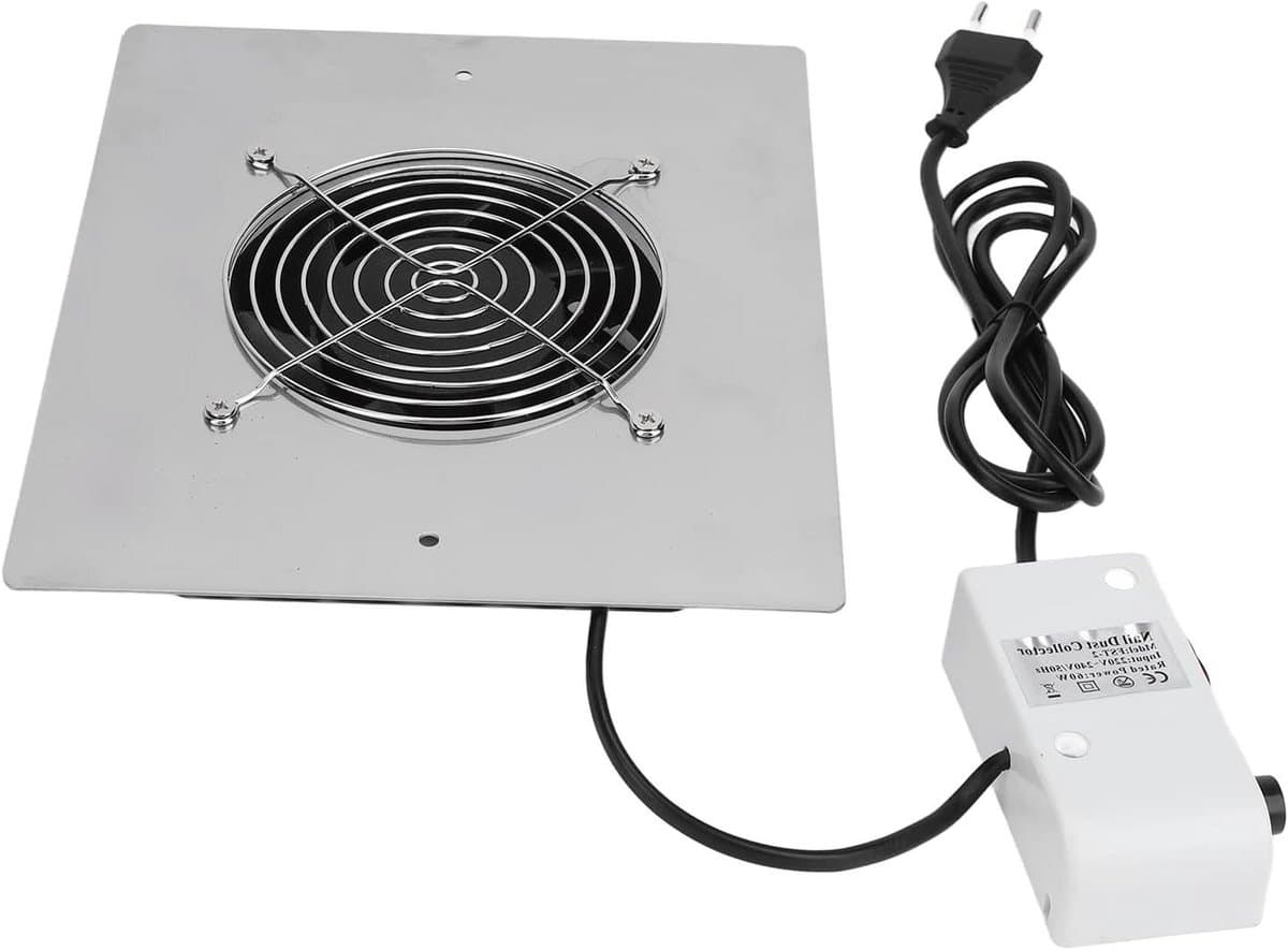 Elektrische Nagelstofafscheider - Desktop Stofzuiger - Nagels Schoonmaken - Krachtige Ventilator - 57-inch Gat - Metaal — afbeelding 1