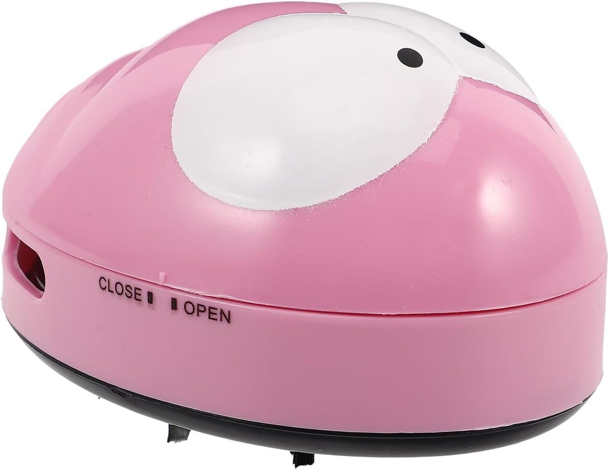 Tafelstofzuiger - Handstofzuiger - Bureau Schoonmaken - Draadloos Krachtig - 11x8x7 cm - Roze — afbeelding 1