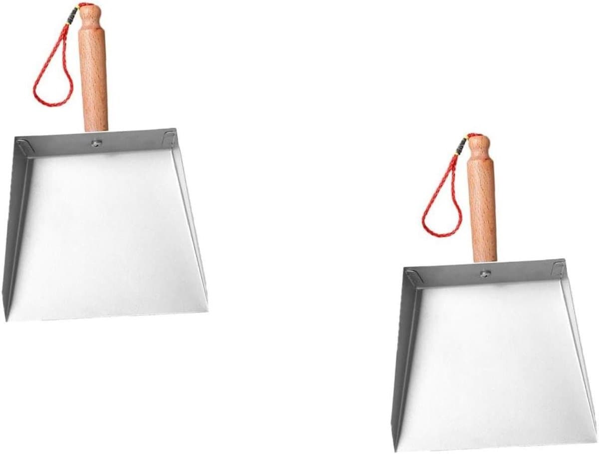 Stofblik Set - Kleine Stoffer - Snel Opruimen - Met Handvat - 2 Stuks - Zilver — afbeelding 1