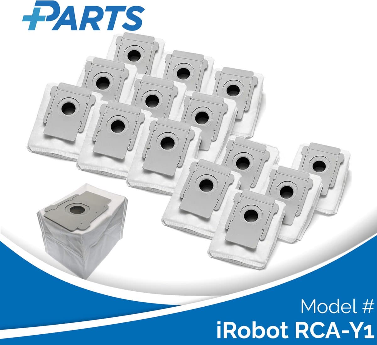 iRobot RCA-Y1 Stofzakken (15 Stuks, Plus.Parts® alternatief voor 4626194 / 4640235) — afbeelding 1