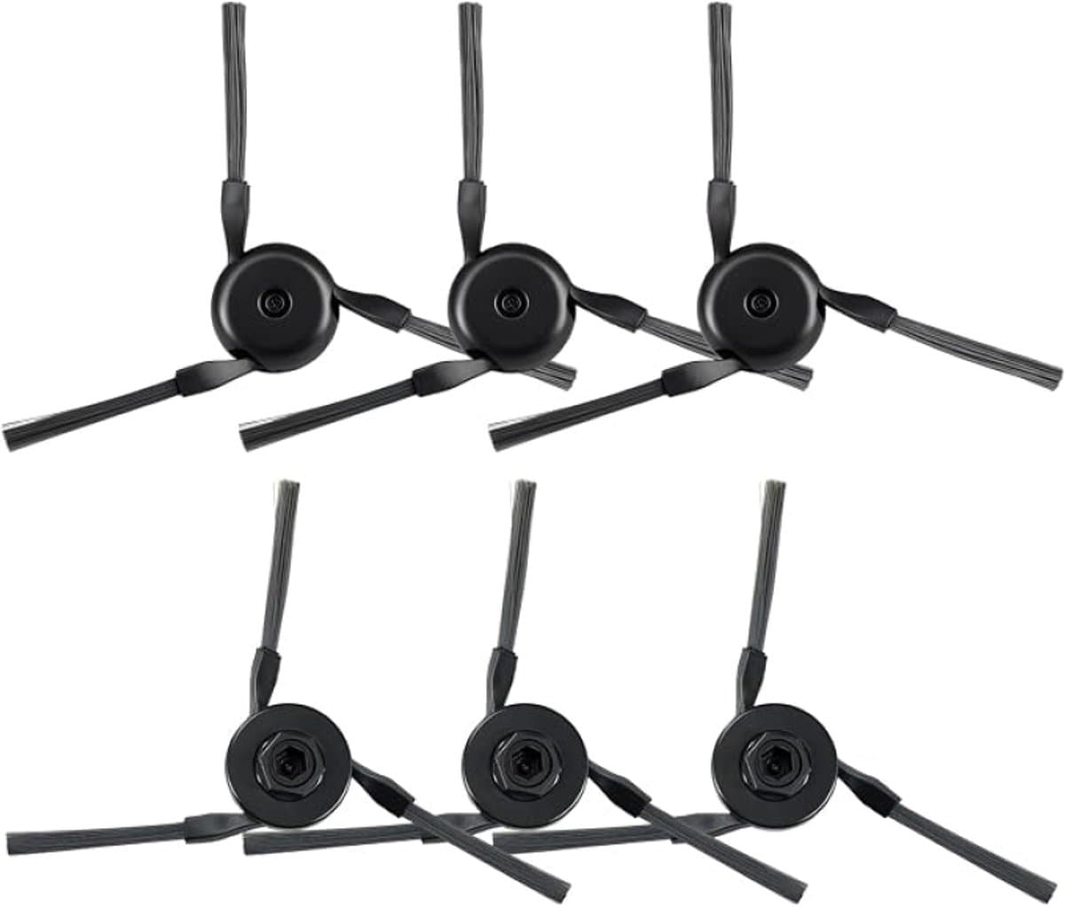 Zijborstels voor Dreame L10s Ultra Gen 3 Robotstofzuiger - 6 stuks Vervangende Borstels, Zwart — afbeelding 1