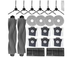 21 stuks vervangingsset voor Dreame L10s Ultra Gen 2 | L10s Pro Ultra Heat / X30 Ultra / L40 Ultra AE & CE / D30 Ultra - robotstofzuiger - 2 hoofdborstels, 4 dweilpads, 6 stofzakken, 2 filters, 6 zijborstels, 1 reinigingsgereedschap