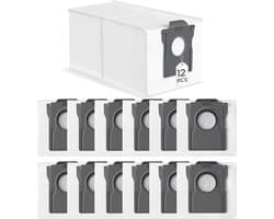 12 stuks - Stofzuigerzakken - Robotstofzuiger Onderdelen en Accessoires - stofzakken - Geschikt voor Dreame L10s Ultra Gen 2 3,L10s Pro Ultra Heat L20/L30s/L40/L40s/L50/X30/X40/X50 Ultra