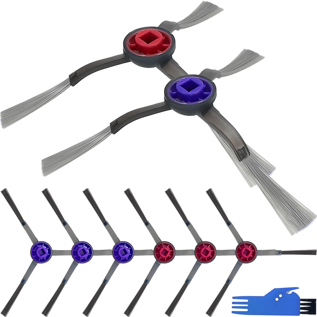 Zijborstelset - 8 Stuks - Voor Robotstofzuigers — afbeelding 1