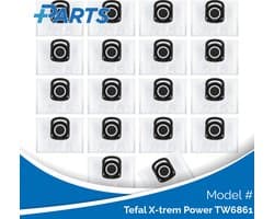 Tefal X-trem Power TW6861 Stofzakken (18 Stuks, Plus.Parts® alternatief voor ZR200540)