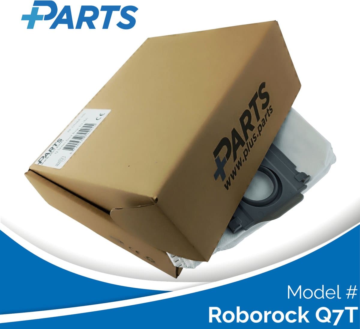 Roborock Q7T Stofzakken (4 Stuks, Plus.Parts® alternatief voor 8.02.0132) — afbeelding 1