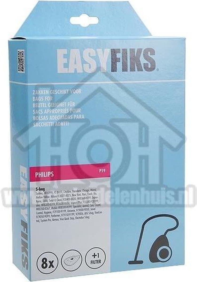 Stofzuigerzak Philips Sydney Mobilo Poly (8st) + Filter — afbeelding 1