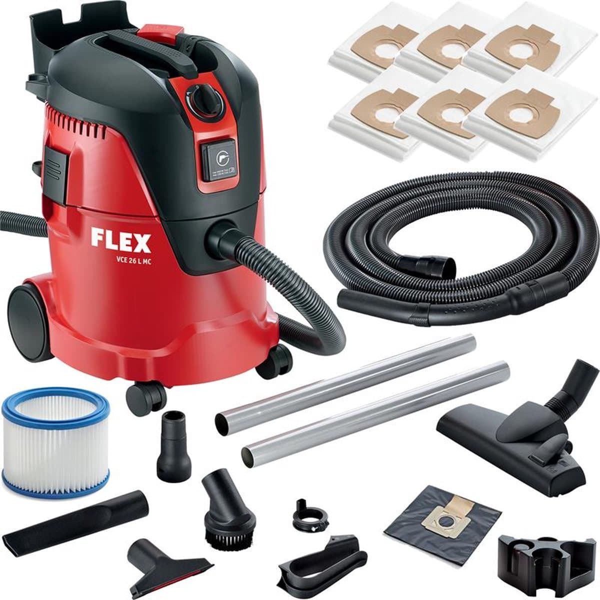 FLEX VCE26 L MC Schuurstofzuiger 1250 Watt - 25 liter - Klasse L + accessoires — afbeelding 1