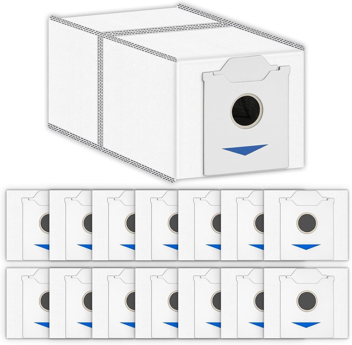 15 stucks-N30 Omni vervangende stofzuigerzakken-compatibel met Ecovacs Deebot N30 Omni / N30 Pro Omni robotstofzuiger-met actieve koolfilterlaag-wegwerpzakken-stofzuigerzakken — afbeelding 1