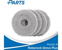 Roborock Qrevo Plus Dweilpads (4 Stuks, Plus.Parts® alternatief voor 8.02.0246)