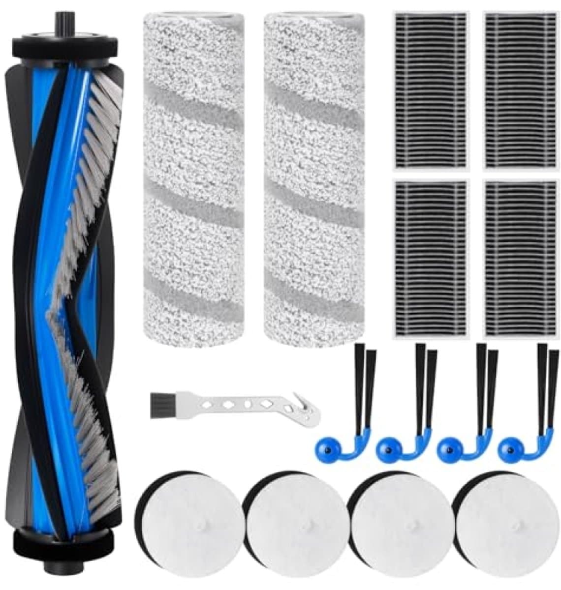 15-delige accessoireset voor Ecovacs Deebot X11 OmniCyclone robotstofzuiger - 1 hoofdborstel, 2 wismoppen, 4 stationfilters, 4 zijborstels, 4 HEPA-filters — afbeelding 1