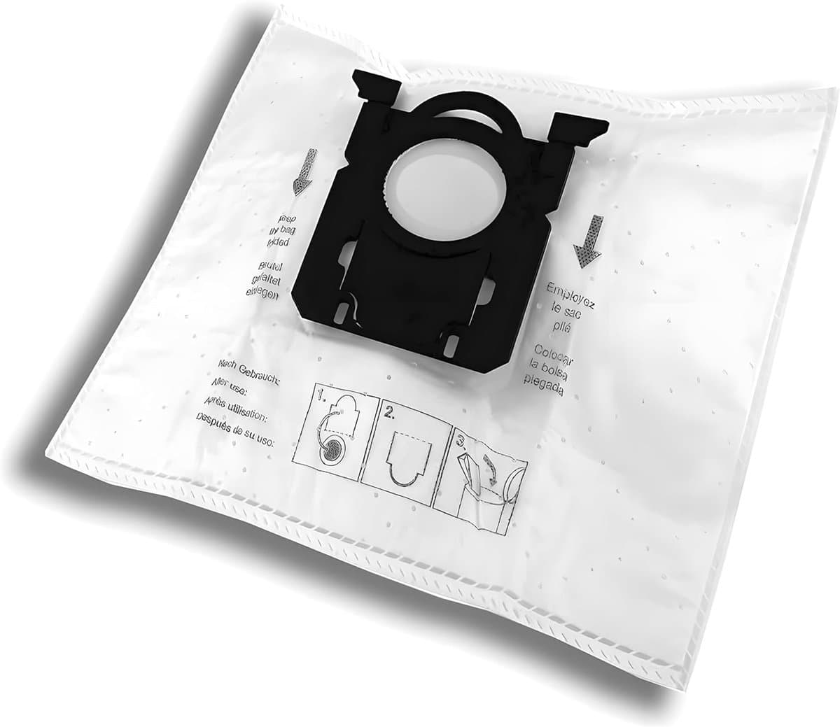 SnelShoppen - 10 Stuks Vacuumzakken Geschikt voor Philips Performer FC 9050, 9070, 9150, 9153, 9165, 9176, 9184, 9190, 9197/91, met Microfilter, Hoge — afbeelding 1