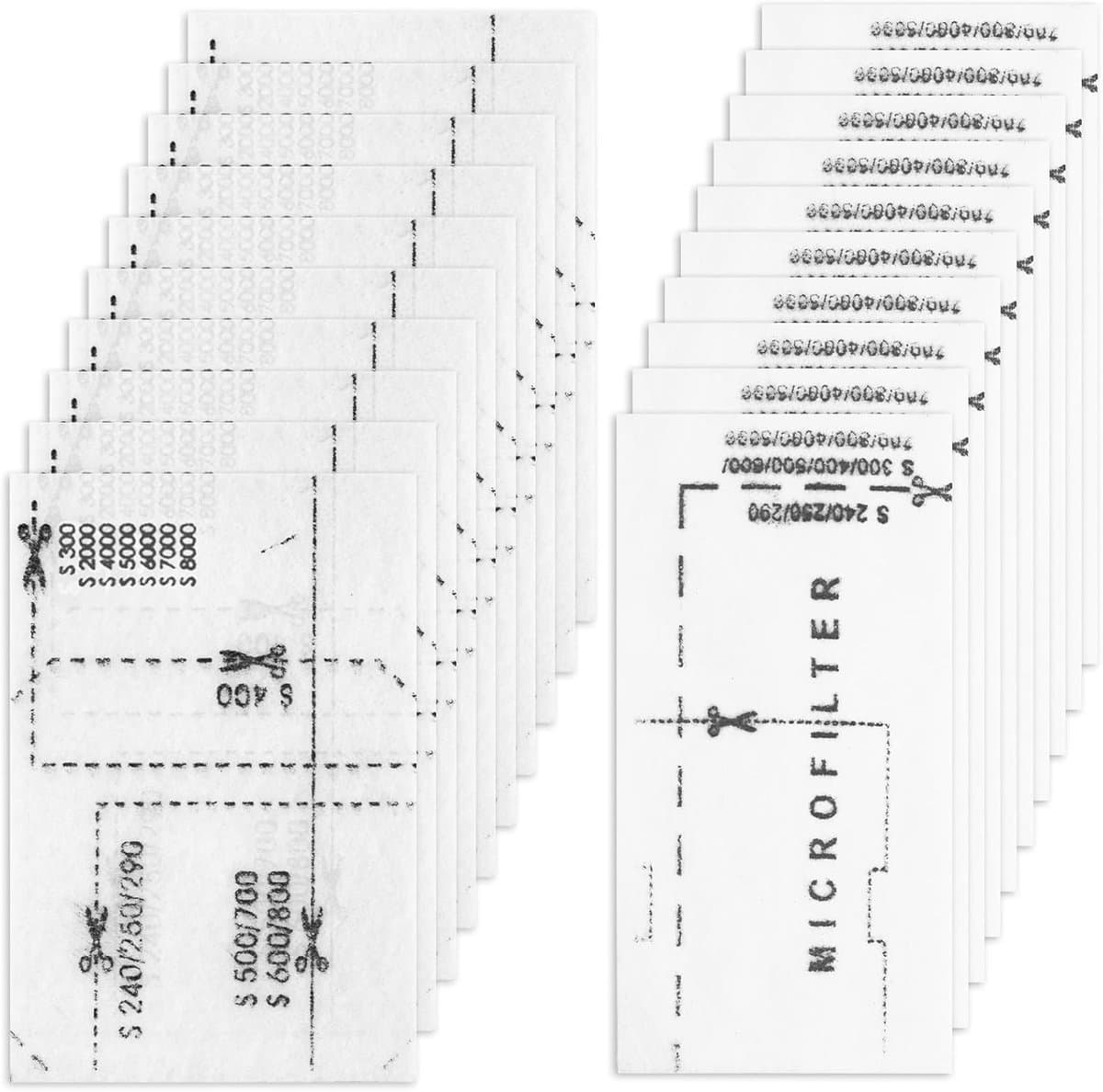 SnelShoppen - Pack van 20 stofzuigerfilters voor Miele Complete C1/C2/C3, 10 motorfilters en 10 uitblaasfilters, hoogwaardig katoen, perfect passend, — afbeelding 1