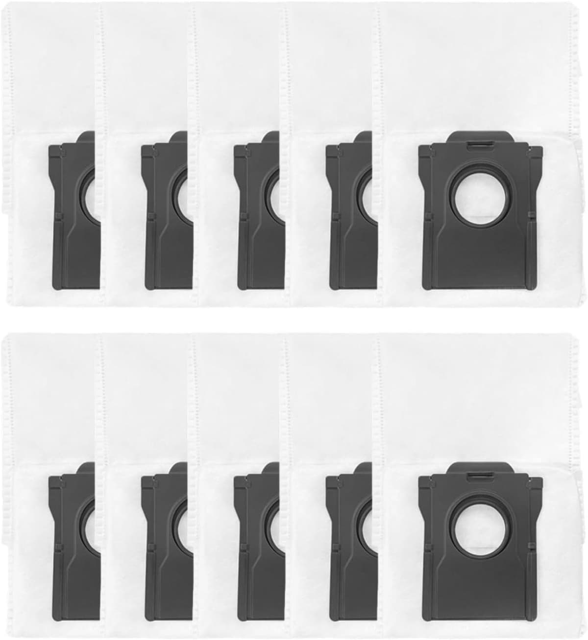 Set van 10 stofzuigerzakken geschikt voor Dreame X50/X40/L50/L40/L30 Ultra - 3.3L vervangende zakken - wit — afbeelding 1