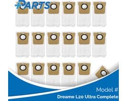 Dreame L20 Ultra Complete Stofzakken (18 Stuks, Plus.Parts® alternatief voor RDB3)