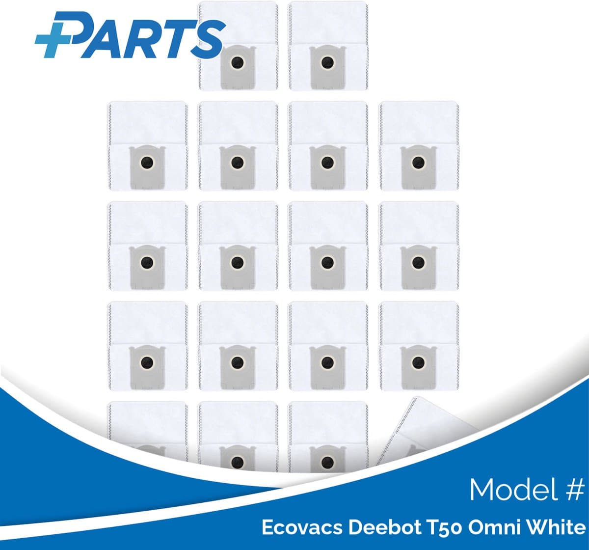 Ecovacs Deebot T50 Omni White Stofzakken (18 Stuks, Plus.Parts® alternatief voor DDB030041) — afbeelding 1