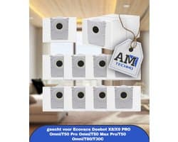 Stofzuigerzak gescht voor Ecovacs Deebot X8/X9 PRO Omni/T50 Pro Omni/T50 Max Pro/T50 Omni/T80/T30C robotstofzuiger,actieve koolstofzak accessoires,10 stuks 3L capaciteit stofzuigerzakken,reserveonderdelen