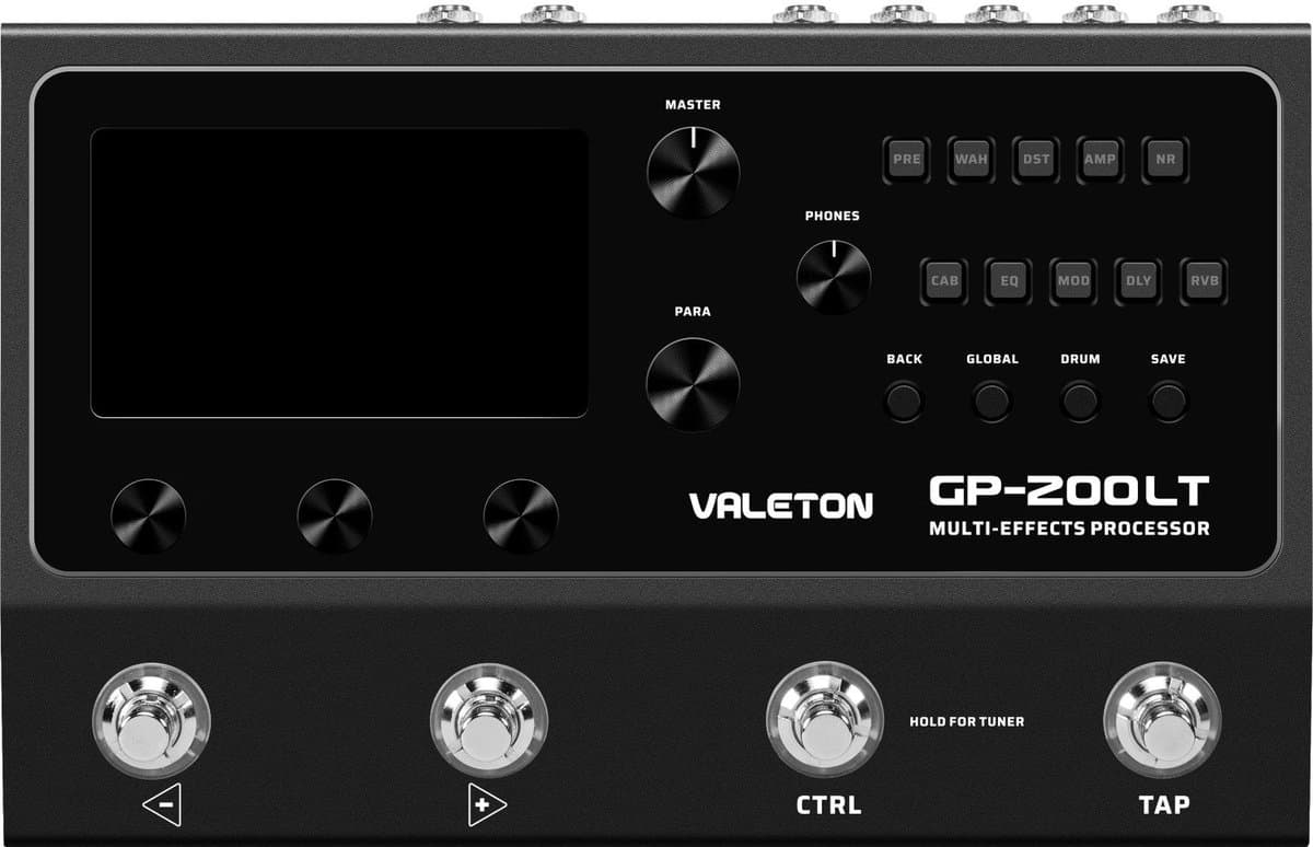 Valeton GP-200LT Multi effecten pedaal multi-effects processor IR + amp/cab simulation + effects + looper + audio interface — afbeelding 1