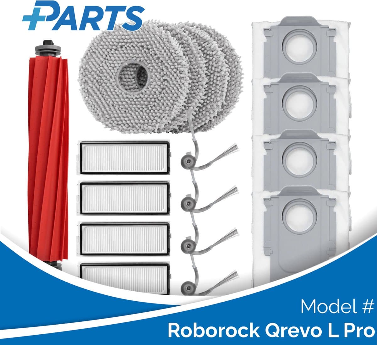 Roborock Qrevo L Pro Onderhoudsset (Plus.Parts® alternatief voor QV35A/QV35S MAINTENANCE SET) — afbeelding 1