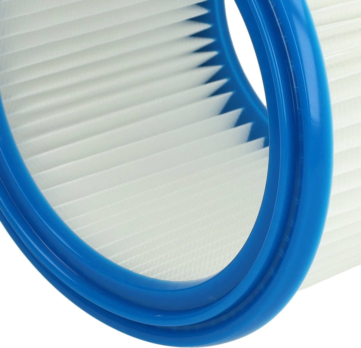 vhbw geplooid filtervervanging voor Makita P-70219, W11753 stofzuigers - cartridgefilter blauw wit — afbeelding 1