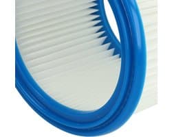 vhbw geplooid filtervervanging voor Makita P-70219, W11753 stofzuigers - cartridgefilter blauw wit