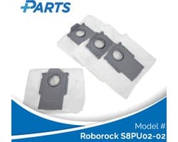 Roborock S8PU02-02 Stofzakken (4 Stuks, Plus.Parts® alternatief voor 8.02.0132)