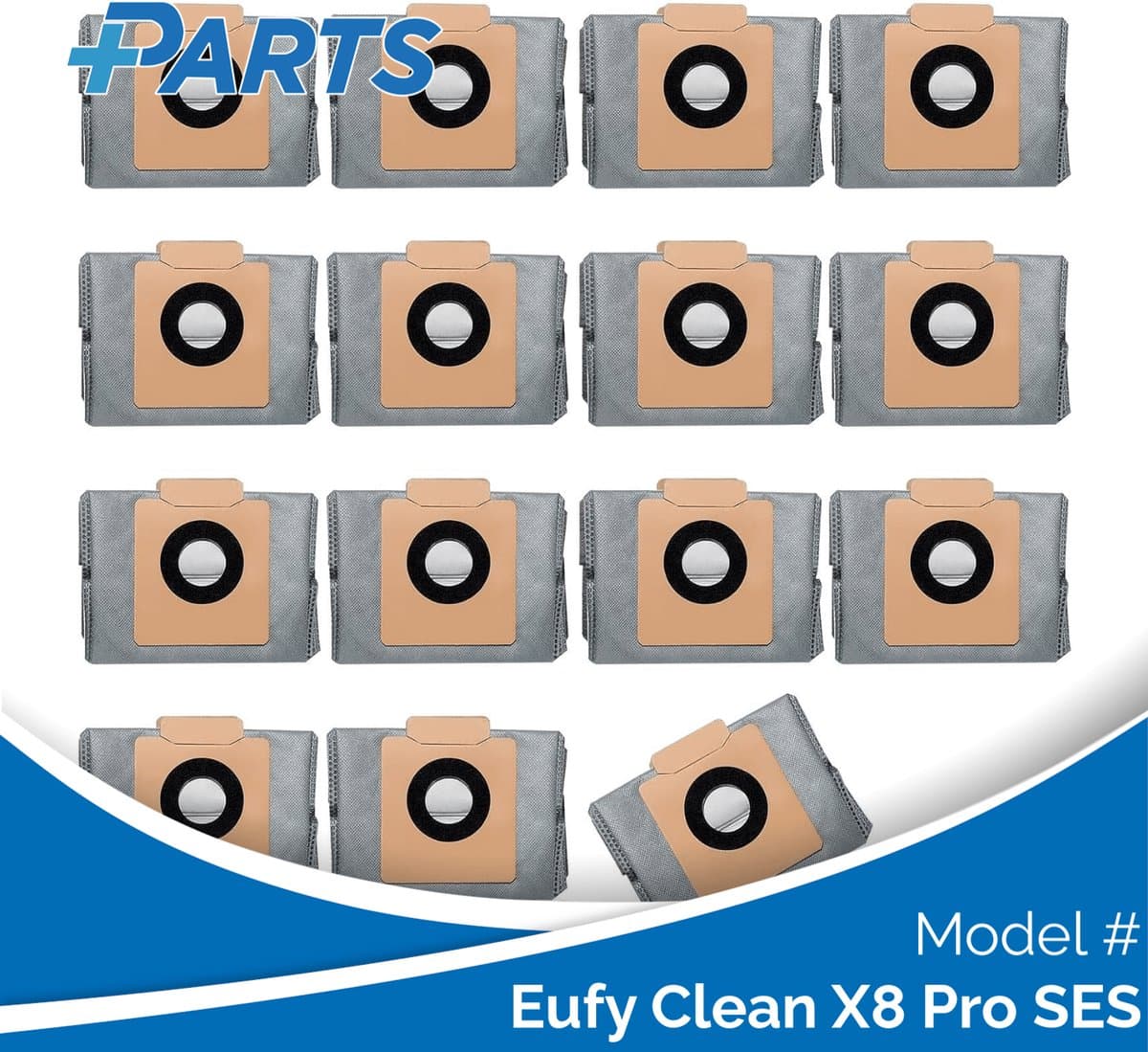 Eufy Clean X8 Pro SES Stofzakken (15 Stuks, Plus.Parts® alternatief voor T29F70A2) — afbeelding 1
