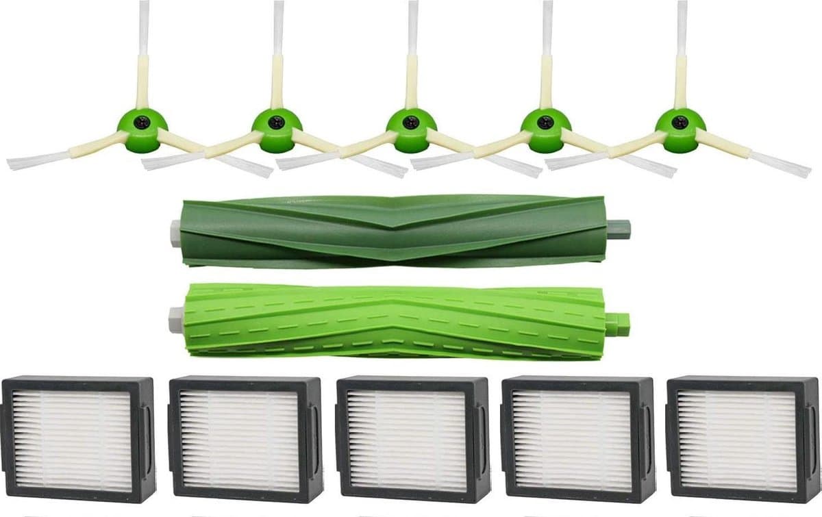 Vervangingsset - voor iRobot Roomba E5 / E6 / E7 en i7 - 5 filters / 5 zijborstels / 1borstelset — afbeelding 1