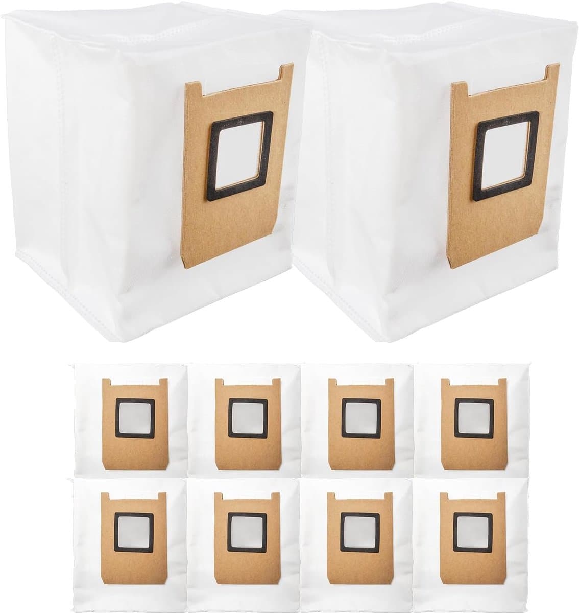 10-delige Stofzuigerzakken Set - Geschikt voor Eufy Omni E28, E25 & E35 - 99.9% Filtratie - 4-Laags Vlies & Smeltgeblazen Filter - Hygiënische Stofzakken voor Robotstofzuiger - Luxe Onderhoudskit — afbeelding 1