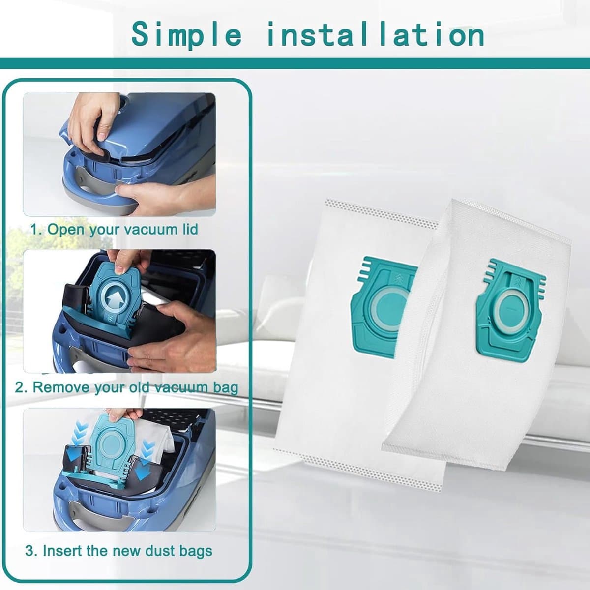 12 Stofzuiger Stofzakken Vervanging voor Miele TU Guard L1/Guard S1/CO Guard M1 Stofzuiger Accessoire Stofzak - 3 sets Filter Katoen Kleine borstel — afbeelding 1