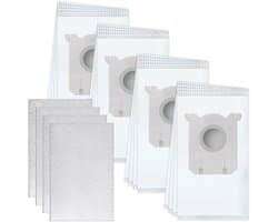 Sillar Set 16x Stofzuigerzak - microvezel - 4x Stofzuiger filter, universeel - vervangend - 3-laags filtersysteem - geschikt voor stofzuigers van AEG Electrolux Philips