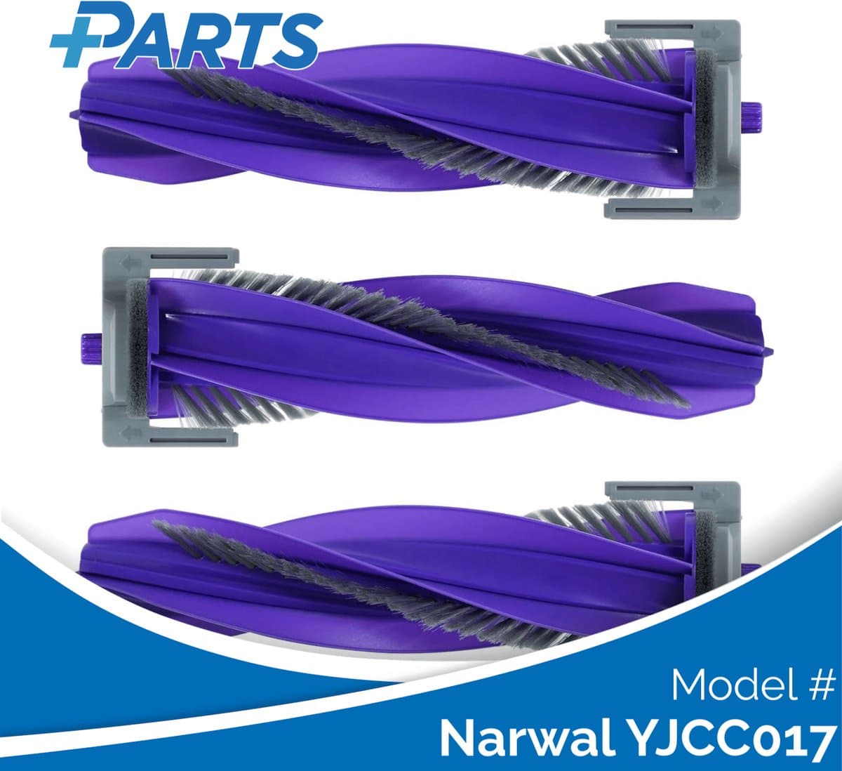 Narwal YJCC017 Borstels (3 Stuks, Plus.Parts® alternatief voor CP-PJ-A00090-00-00) — afbeelding 1