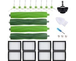 Vervangende onderdelen voor Roomba I7, dubbel rubberen profiel en hoogwaardig HEPA-filter voor I6/I3/I4/I7/I8/J7/E5/E6