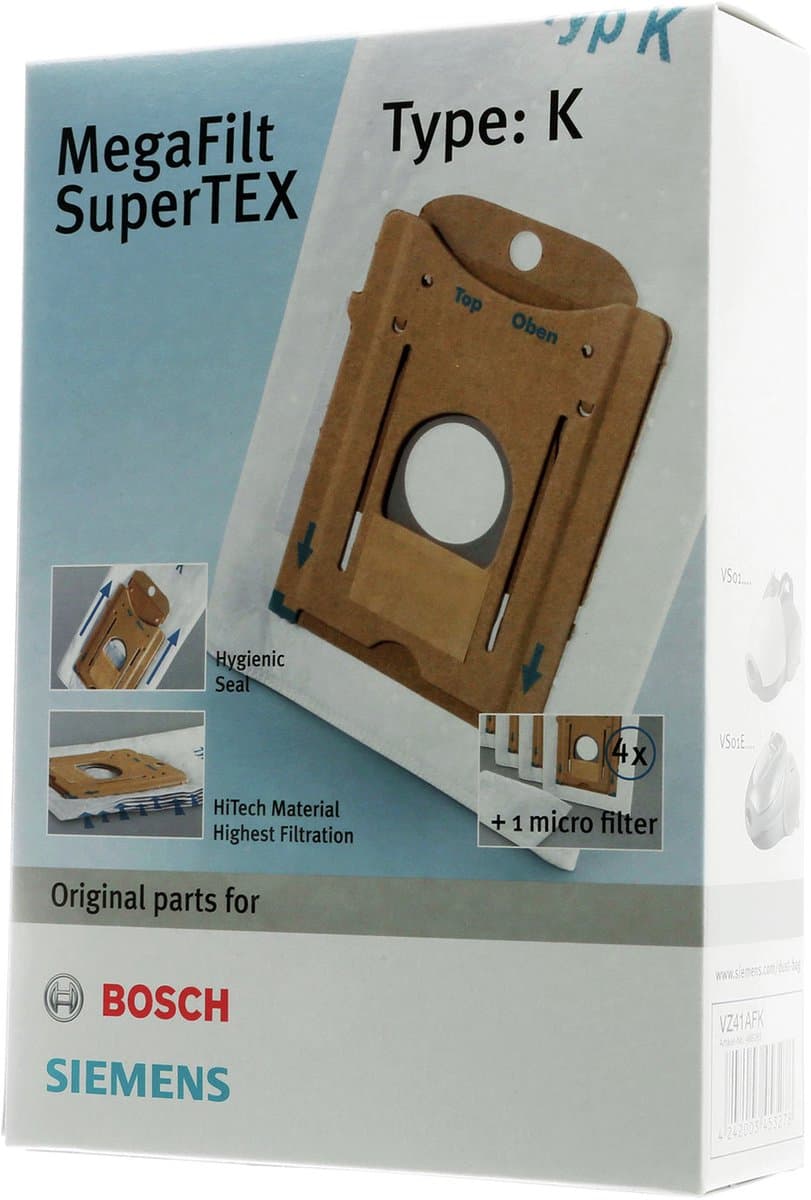 Bosch / Siemens Stofzuigerzakken BBZ41FK VZ41AFK - 4 stuks — afbeelding 1