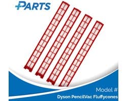Dyson PencilVac Fluffycones Filters (4 Stuks, Plus.Parts® alternatief voor 974281-01)