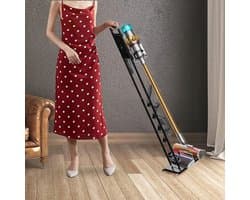 Universeel Stofzuiger Standaard - Stofzuigerstandaard Compatibel met Dyson Gen5/V15/V11/V10/V8/V7/V6 - Vrijstaande Steelstofzuiger Houder - Verplaatsbare Wielen - Antislipvoet - Zonder Boren - met Accessoires Houders - Stabiele Metalen