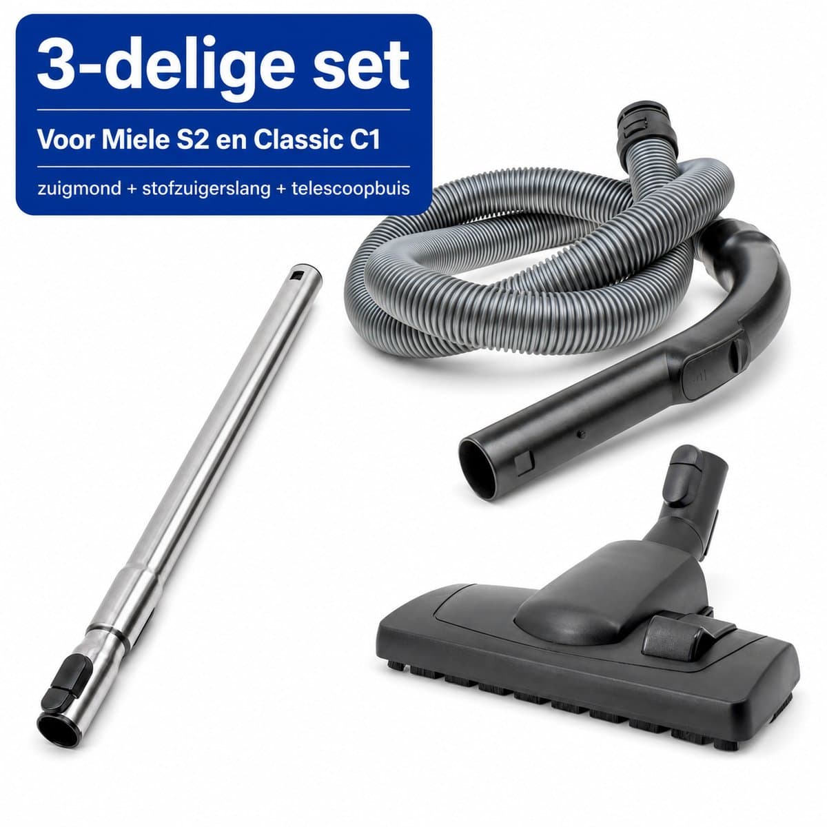 Kleanburg® Geschikt voor Miele Classic C1 en S2 Stofzuiger Onderdelen Set – Slang, Telescoopbuis & Combizuigmond — afbeelding 1