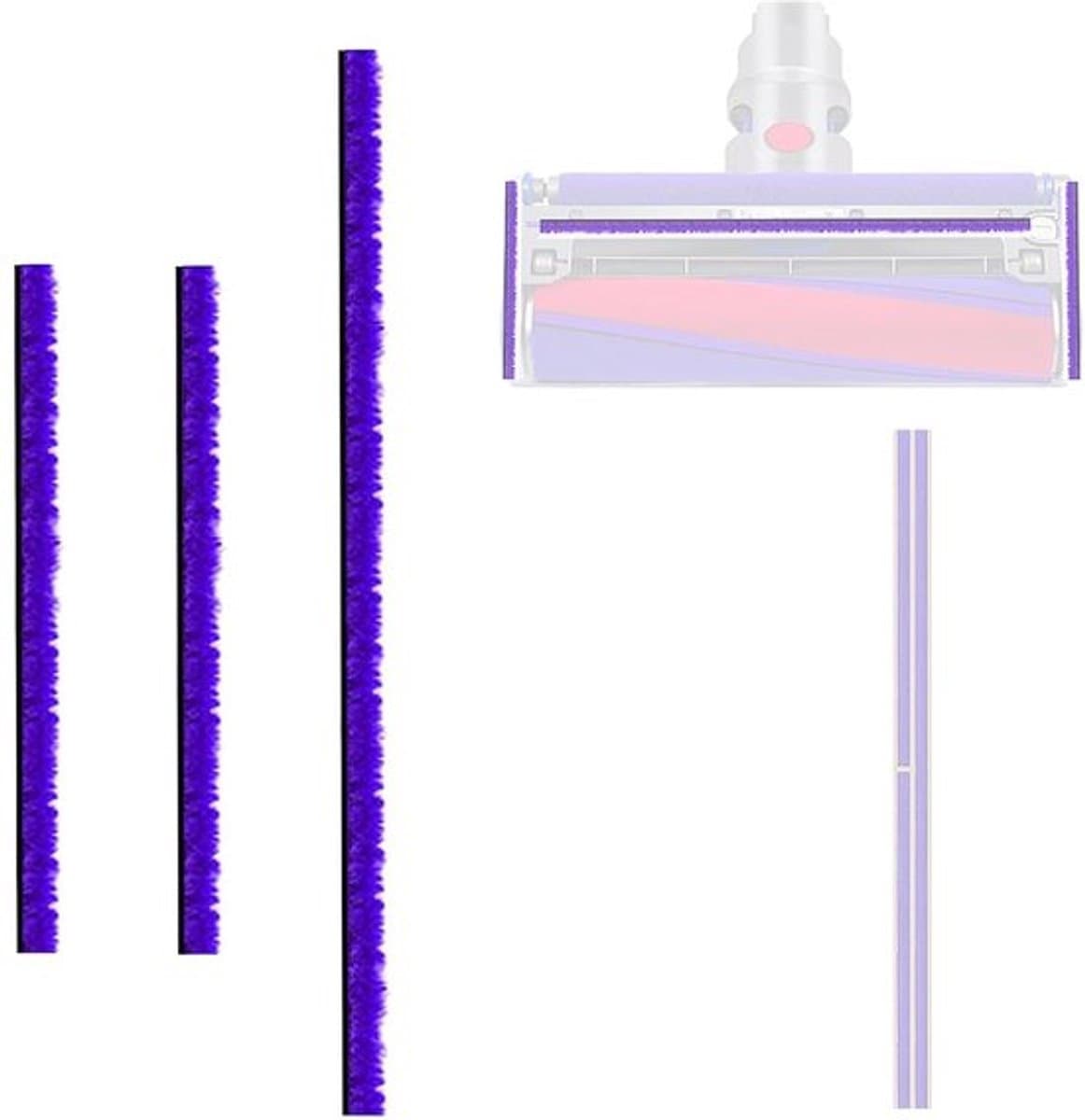 Store_7 - Stofzuiger accessoires - Set van 3 pluche strips - Blauw — afbeelding 1