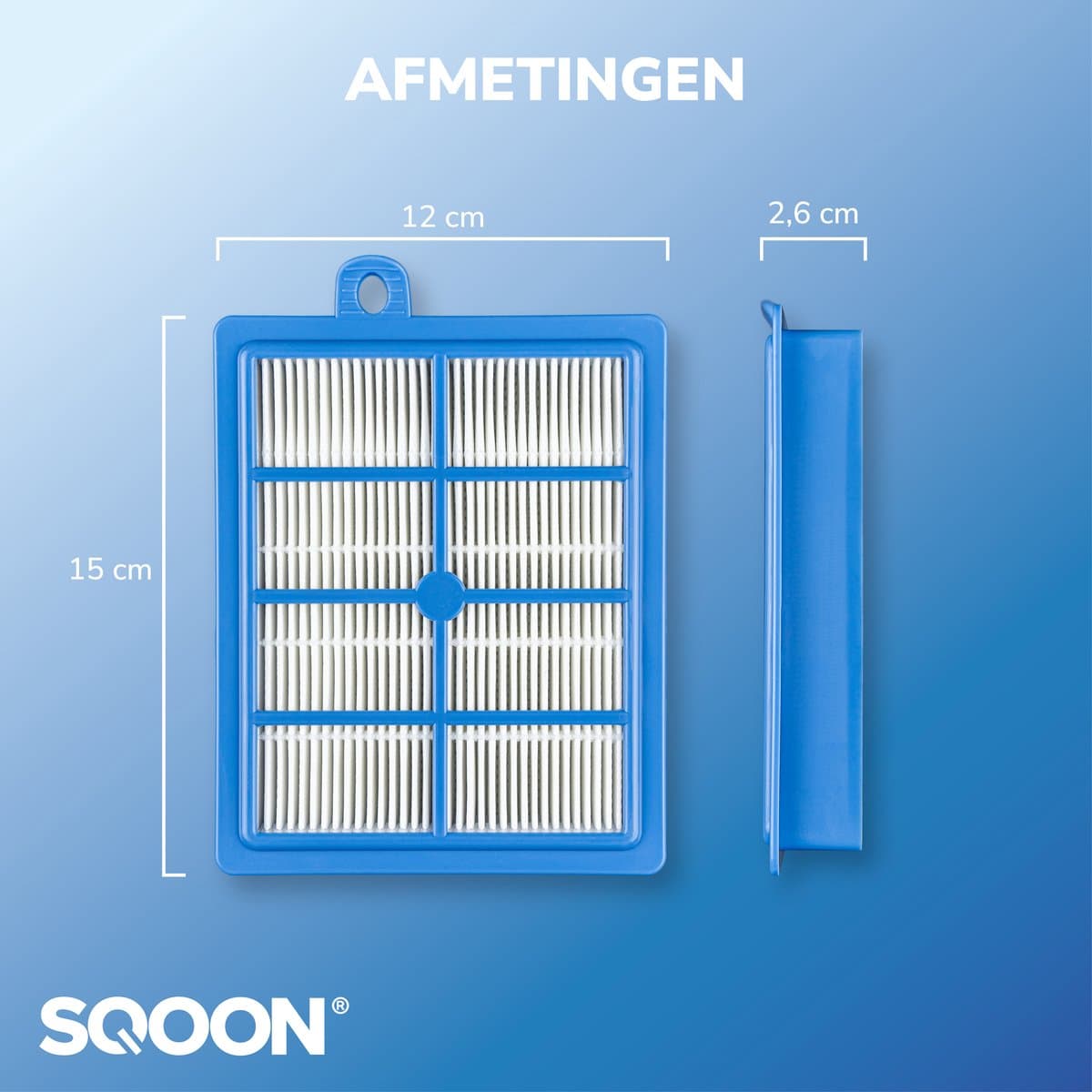 SQOON® Serviceset geschikt voor Philips, AEG, Electrolux stofzuigers - Gelijk aan model: FC8031 - Met HEPA-filter en geurstaafjes voor schone en frisse lucht tijdens het stofzuigen — afbeelding 1