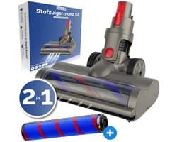 Actueell® 2 in 1 Opzetstuk S2 Geschikt voor Dyson V15, V11, V10, V8, V7 Steelstofzuiger – Turbo Vloerborstel met 4 LED Lampen – Parketborstel – Gemotoriseerde Roterende Borstel – Vervangende Zuigmond