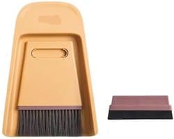 Stofblik en borstel - Mini bezemset - Bureau opruimen - Compact ontwerp - 3 stuks - Veelkleurig
