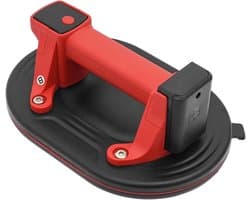 Accu Tegellifter - Vacuüm Zuignap - Zware Objecten Verplaatsen - 300 kg Draagkracht - 24x16x23 cm - Rood Zwart