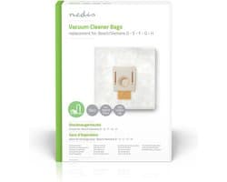 Nedis Stofzuigerzak - 12 Stuks - Synthetisch - Meest verkocht voor: Bosch / Siemens - Wit