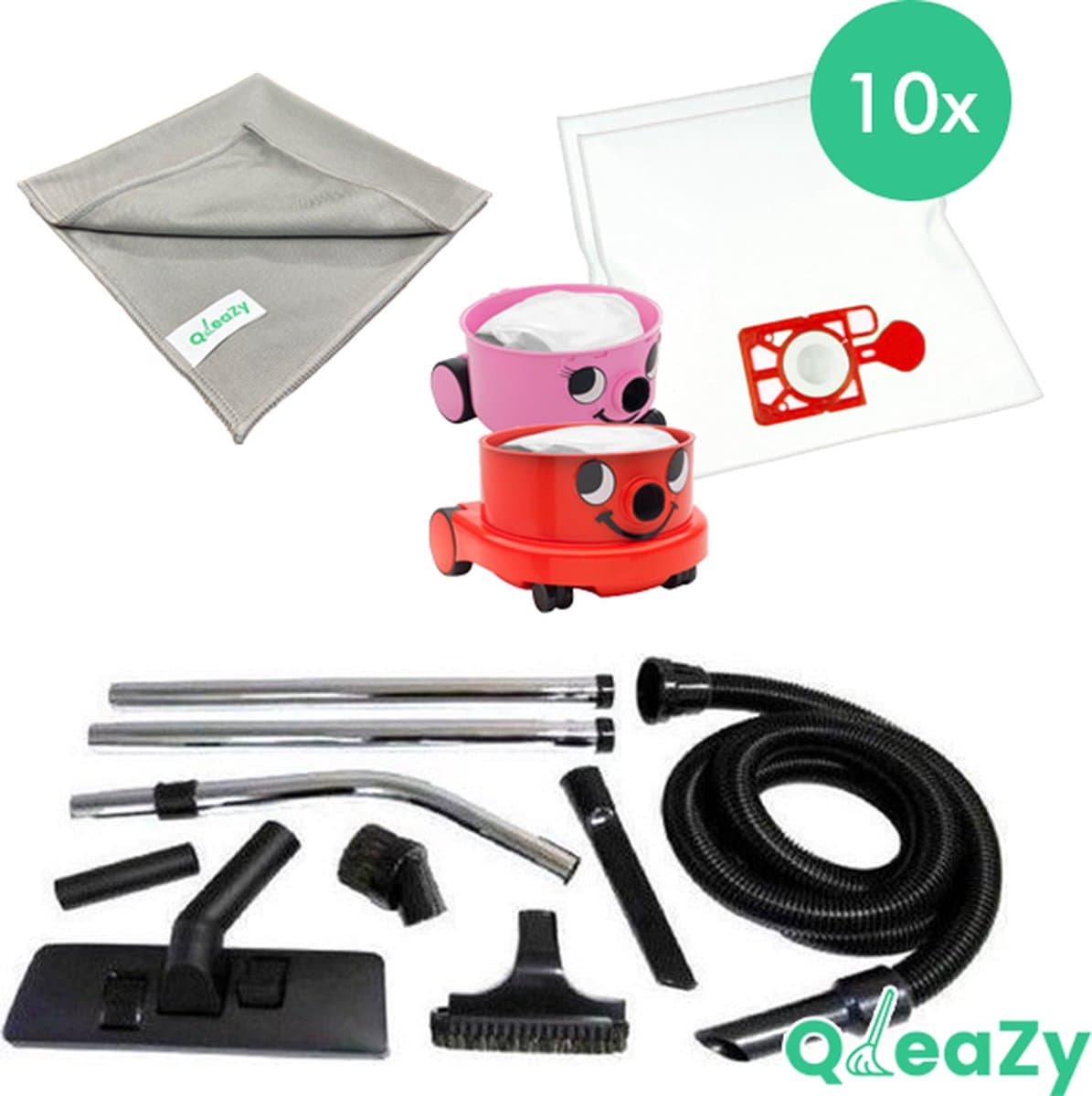 Service kit AS1 geschikt voor Numatic / Blue Vac (Henry & Hetty) + 10x Stofzuigerzakken en Allround Huishouddoek! — afbeelding 1