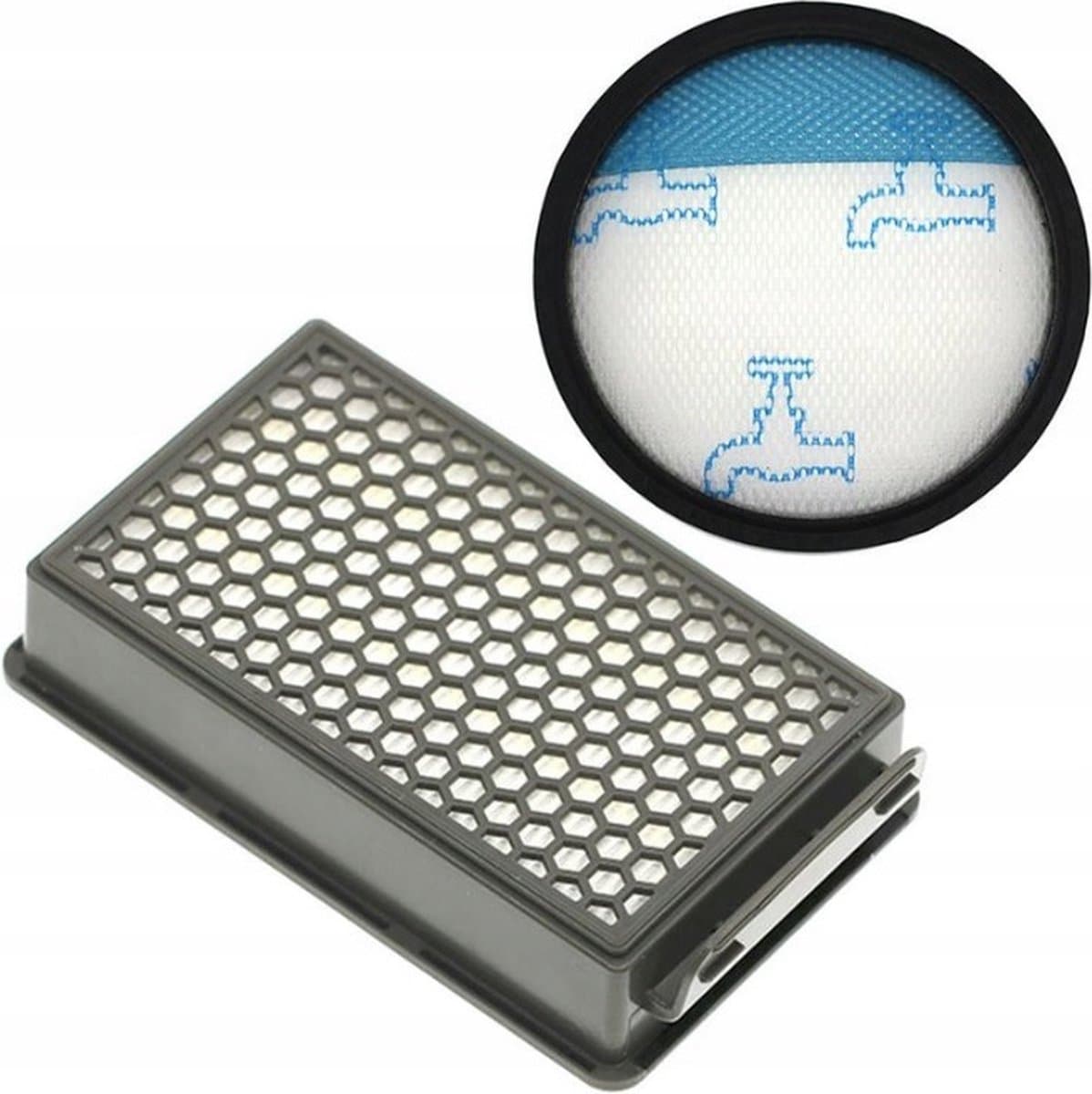 1 x filter voor ROWENTA, TEFAL Power Cyclonic - Moulinex - ZR005901 - De set bestaat uit: 1 x HEPA-voormotorfilter 1 x schuimrubberen uitlaatfilter (wasbaar). Het filter is een vervangfilter, gemaakt met de grootste zorg en de beste materialen. — afbeelding 1